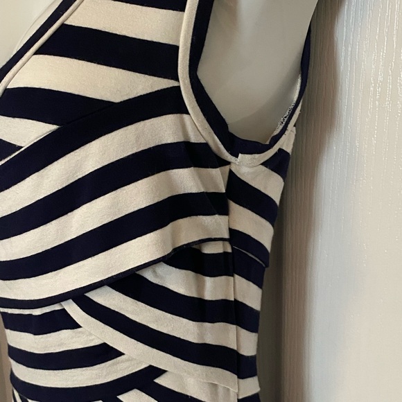 Artelier Nicole Miller USA made fitted dark navy blue/white dress - Picture 4 of 12